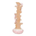Clayre & Eef Décoration de Noël Image Bonhomme en pain d‘épice 10x10x27 cm Marron Plastique