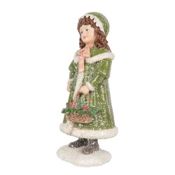 Clayre & Eef Dekorationsfigur Kind 8x9x18 cm Rosa Kunststoff