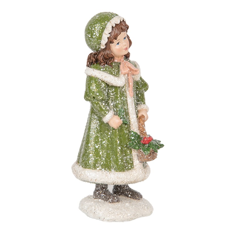 Clayre & Eef Statuetta decorativa Bambino 8x9x18 cm Rosa Plastica