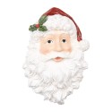 Clayre & Eef Décoration murale Père Noël 32x9x45 cm Blanc Rouge Plastique