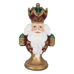 Clayre & Eef Décoration de Noël Image Père Noël 15x10x26 cm Rouge Plastique