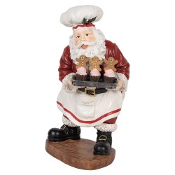 Clayre & Eef Décoration de Noël Image Père Noël 17x16x28 cm Rouge Plastique
