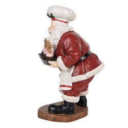 Clayre & Eef Décoration de Noël Image Père Noël 17x16x28 cm Rouge Plastique