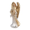 Clayre & Eef Statuetta decorativa Angelo 16x13x35 cm Color oro Plastica