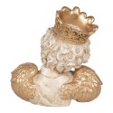 Clayre & Eef Statuetta decorativa Angelo 21x12x22 cm Beige Plastica