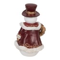 Clayre & Eef Statuetta decorativa Pupazzo di neve 15x14x24 cm Bianco Plastica