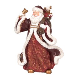 Clayre & Eef Décoration de Noël Image Père Noël 15x11x20 cm Rouge Plastique