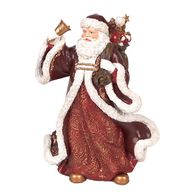 Clayre & Eef Décoration de Noël Image Père Noël 15x11x20 cm Rouge Plastique