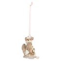 Clayre & Eef Pendentif de Noël Ange 5x4x6 cm Beige Plastique