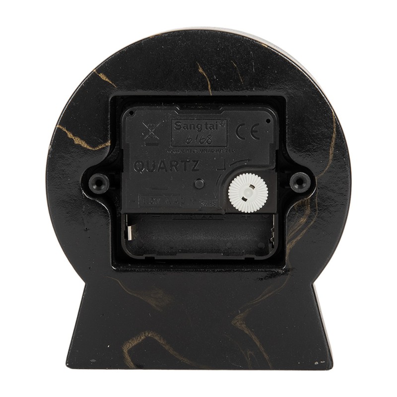 Gabriël Horloge de table 11x4x12 cm Noir Métal