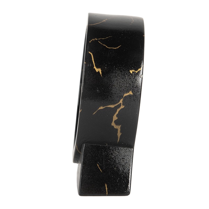 Gabriël Horloge de table 11x4x12 cm Noir Métal