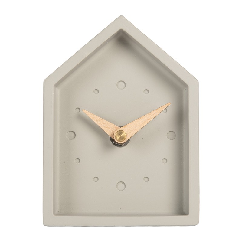 Gabriël Horloge de table 10x4x13 cm Gris Métal