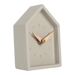 Gabriël Tafelklok 10x4x13 cm Grijs Metaal