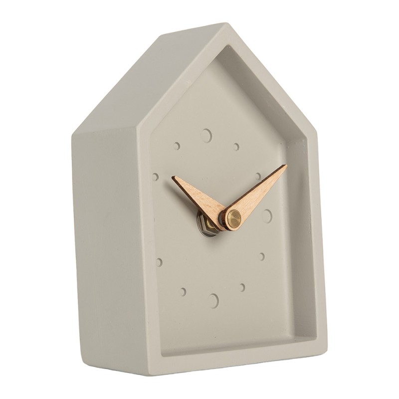 Gabriël Horloge de table 10x4x13 cm Gris Métal