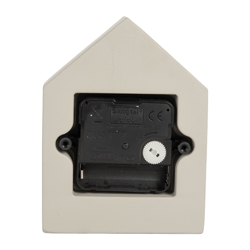 Gabriël Horloge de table 10x4x13 cm Gris Métal