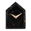Gabriël Horloge de table 10x4x13 cm Noir Métal