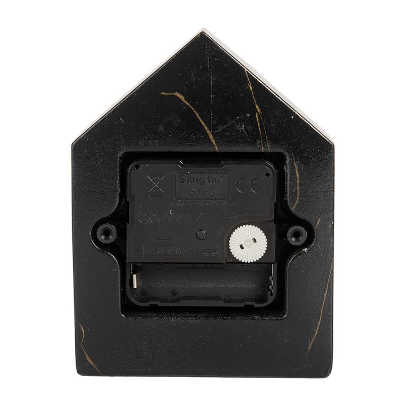 Gabriël Horloge de table 10x4x13 cm Noir Métal