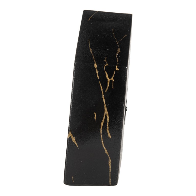 Gabriël Horloge de table 10x4x13 cm Noir Métal