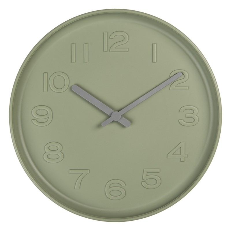 Gabriël Wall Clock Ø 32x4 cm Green Plastic