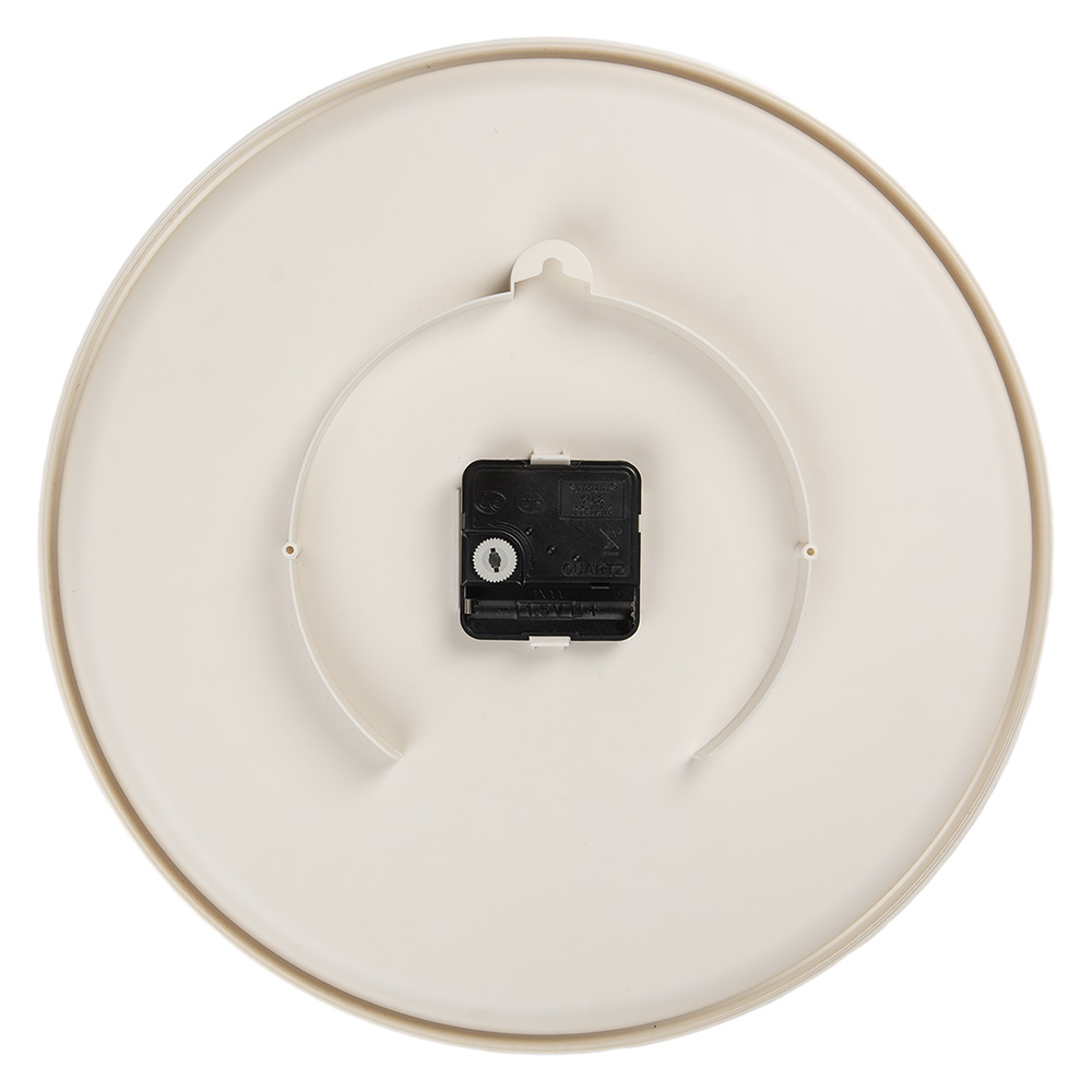 Wandklok Ø 32X4 Cm Wit Kunststof-image