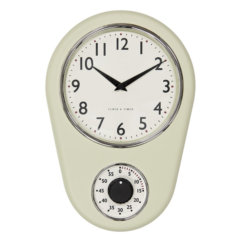 Gabriël Wall Clock 22x6x31 cm Green Plastic
