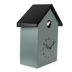 Clayre & Eef Pendule à coucou 20x10x26 cm Vert Plastique
