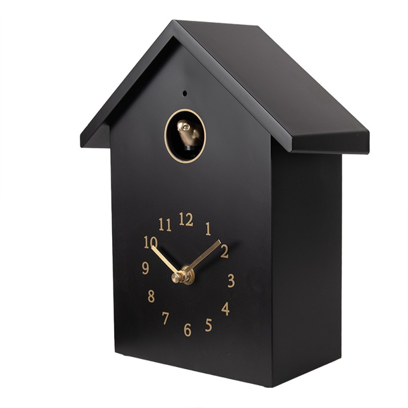 Clayre & Eef Cuckoo clock 20x10x26 cm Black Plastic