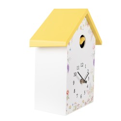 Clayre & Eef Cuckoo clock 20x10x26 cm White Plastic