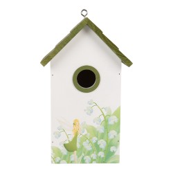 Clayre & Eef Casette per uccelli 15x10x22 cm Bianco Legno