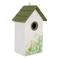 Clayre & Eef Casette per uccelli 15x10x22 cm Bianco Legno