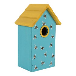 Clayre & Eef Casette per uccelli 15x10x22 cm Blu Legno