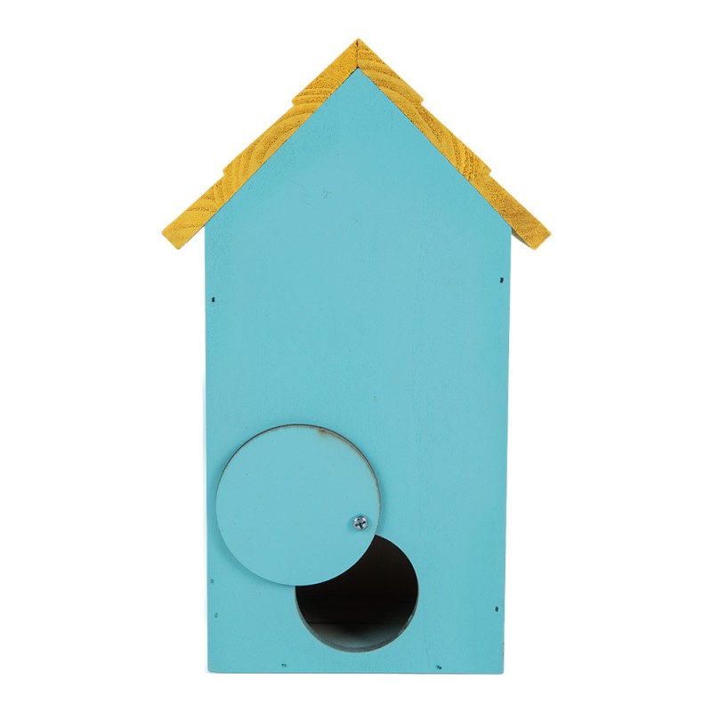 Clayre & Eef Casette per uccelli 15x10x22 cm Blu Legno