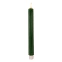Clayre & Eef Lot de 2 bougies LED de dîner Ø 2x25 cm Vert Cire