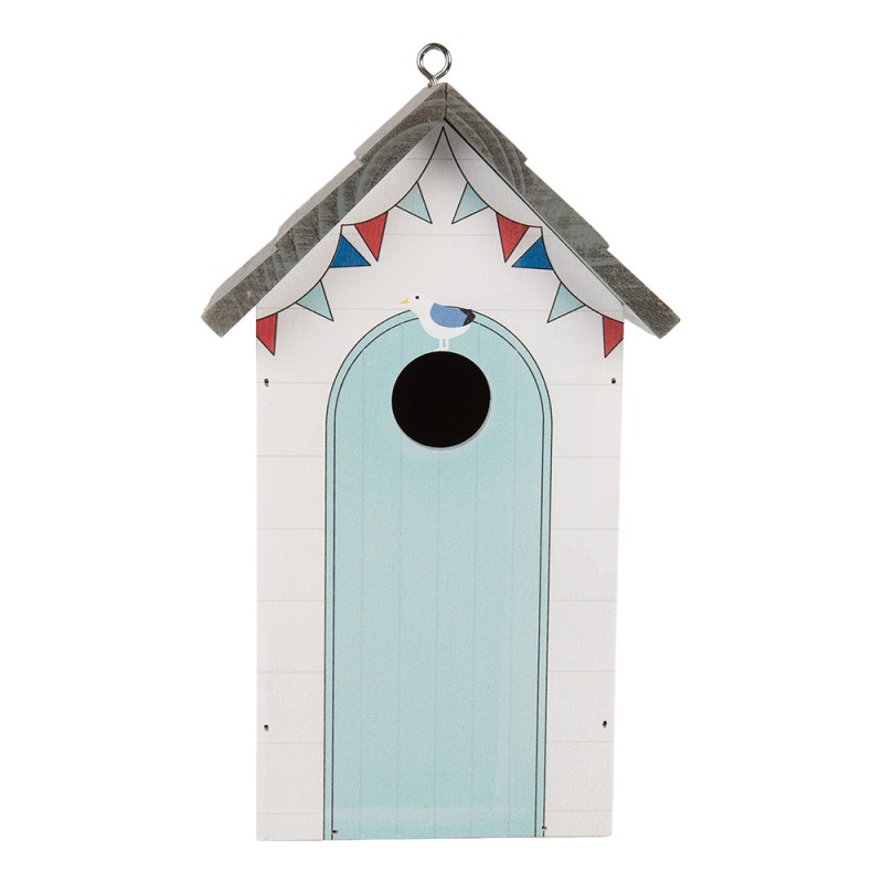 Clayre & Eef Casette per uccelli 15x10x22 cm Bianco Legno
