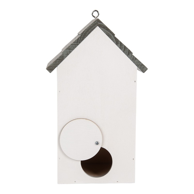 Clayre & Eef Casette per uccelli 15x10x22 cm Bianco Legno