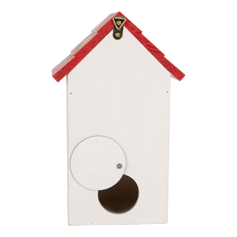 Clayre & Eef Casette per uccelli 15x10x22 cm Bianco Legno