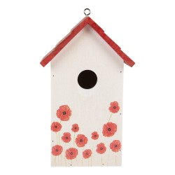 Clayre & Eef Casette per uccelli 15x10x22 cm Bianco Legno