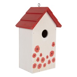 Clayre & Eef Casette per uccelli 15x10x22 cm Bianco Legno