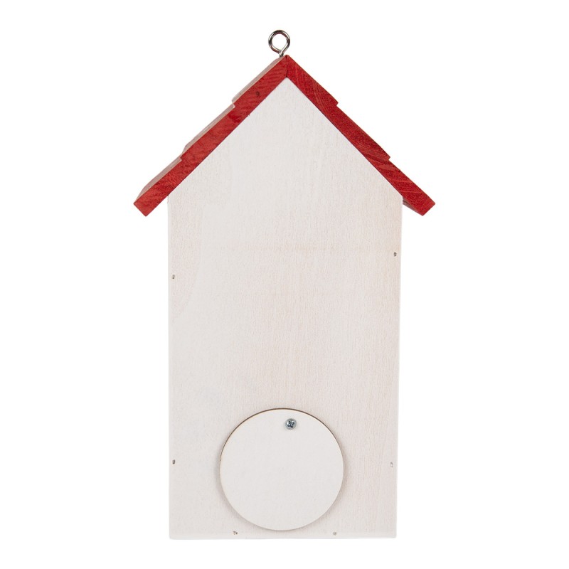 Clayre & Eef Casette per uccelli 15x10x22 cm Bianco Legno