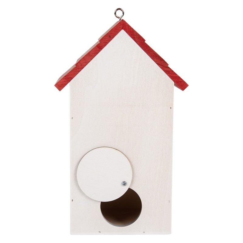 Clayre & Eef Casette per uccelli 15x10x22 cm Bianco Legno
