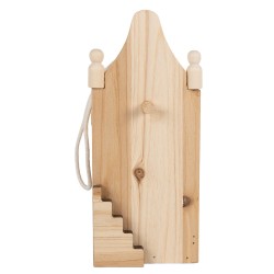Clayre & Eef Casa per l'alimentazione 10x11x23 cm Marrone Legno