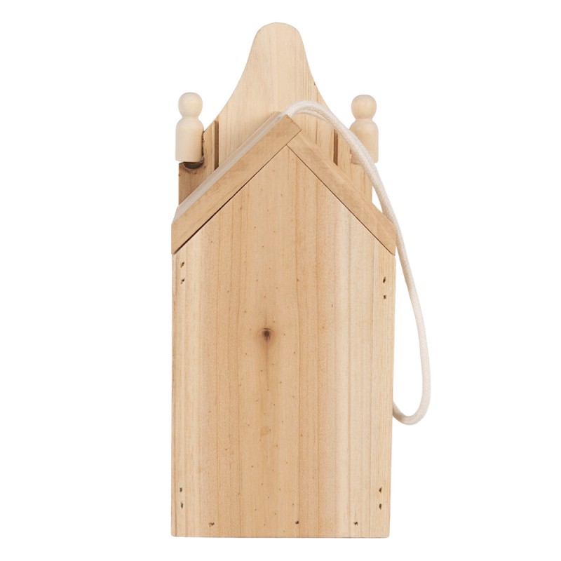 Clayre & Eef Casa per l'alimentazione 10x11x23 cm Marrone Legno
