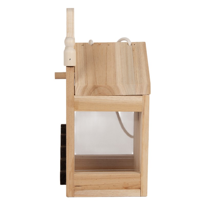 Clayre & Eef Casa per l'alimentazione 10x11x23 cm Marrone Legno