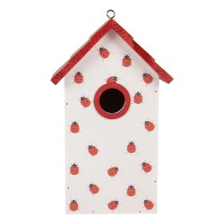Clayre & Eef Casette per uccelli 15x10x22 cm Bianco Legno