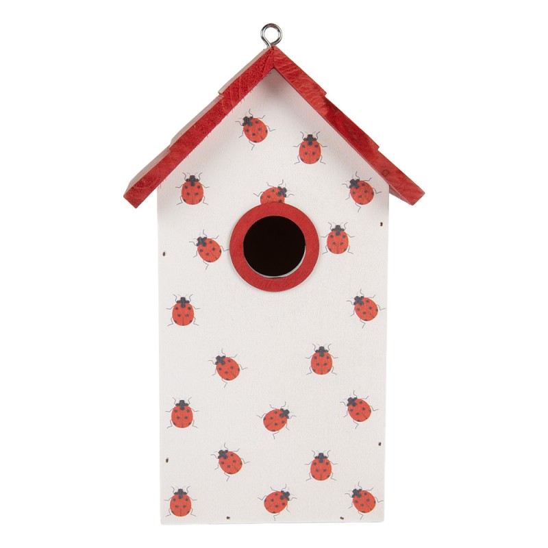 Clayre & Eef Casette per uccelli 15x10x22 cm Bianco Legno