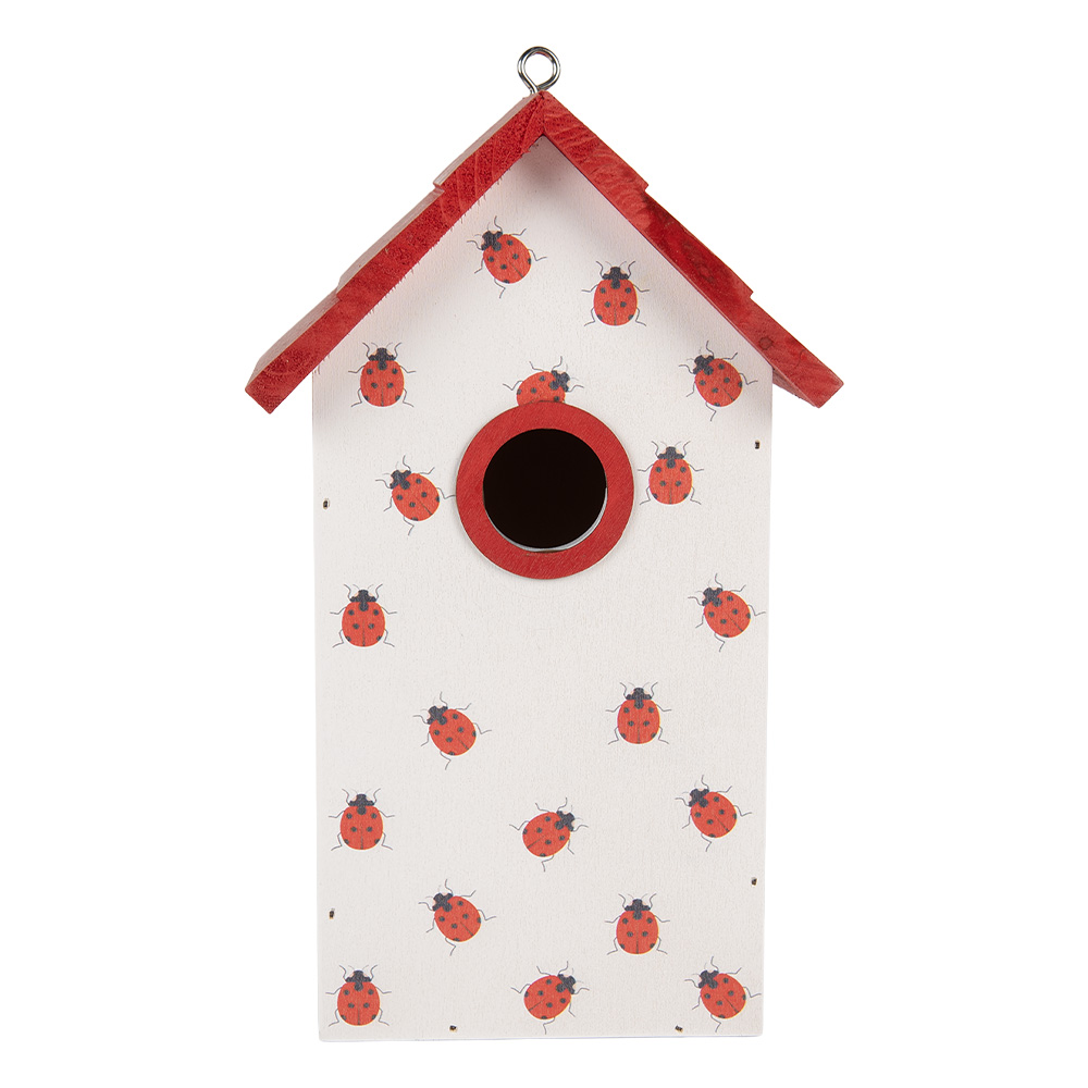 Clayre&Eef Vogelhuis 15x10x22 cm Wit Hout afbeelding