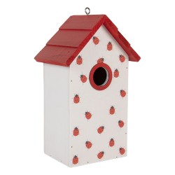 Clayre & Eef Casette per uccelli 15x10x22 cm Bianco Legno