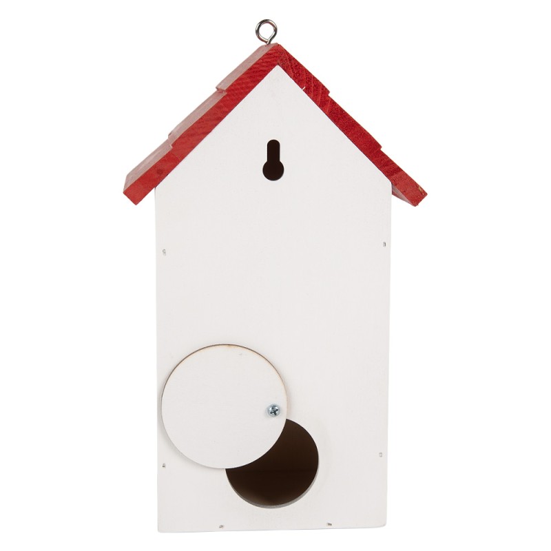 Clayre & Eef Casette per uccelli 15x10x22 cm Bianco Legno