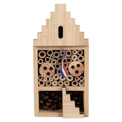 Clayre & Eef Hotel per insetti 12x7x25 cm Marrone Legno