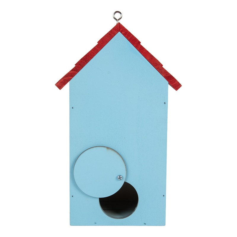 Clayre & Eef Casette per uccelli 15x10x22 cm Blu Legno